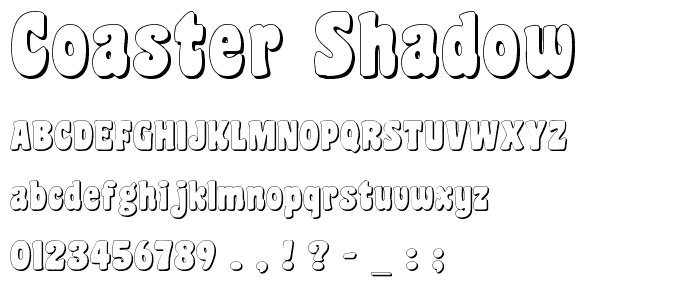 Coaster Shadow font